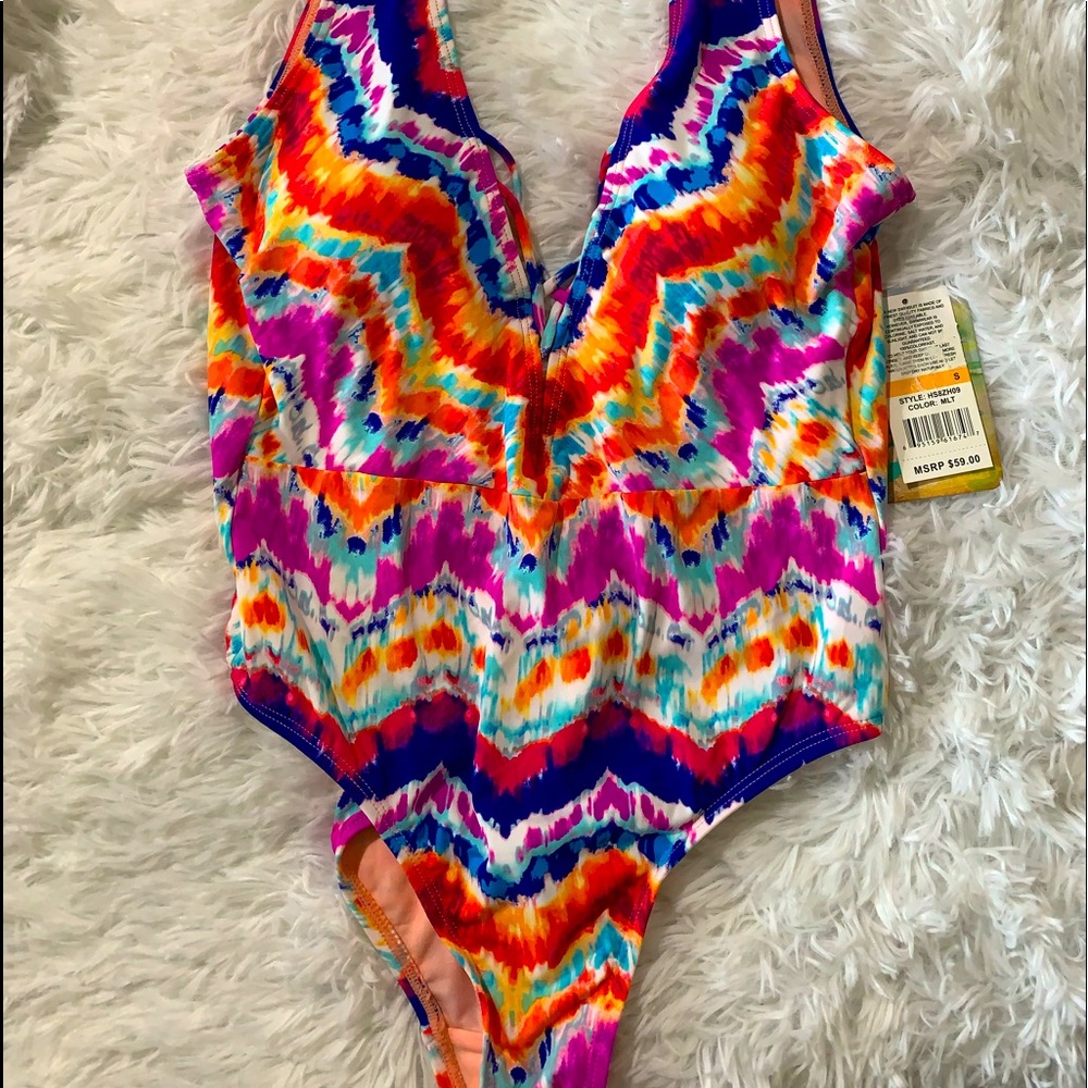 Hobie multi color one piece NWT